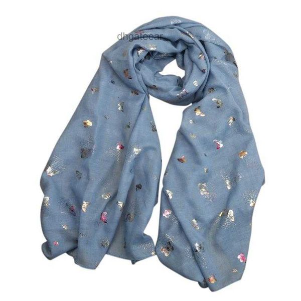 Sciarpe sciarpa donne farfalla stampato a goccia lunghi scialli da donna pashmina cappotto invernale echarpe hiver femme a50