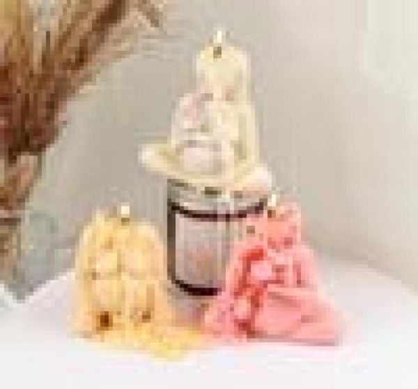 Ferramentas de artesanato, figura de figura de figurina grávida em Bor Birth to a Child Silicone Candle Mold Soap Aroma Mouldcraft CraftCraft6201407