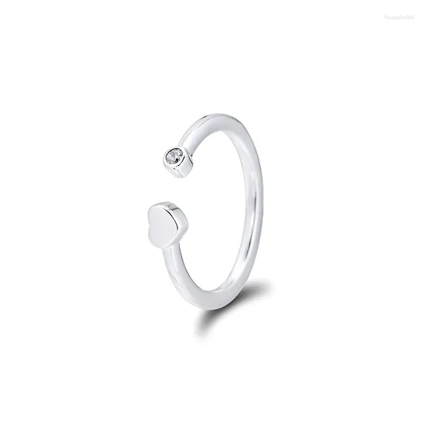 Clusterringe poliertes Herz Offen authentisch 925 Sterling-Silver-Jujelry