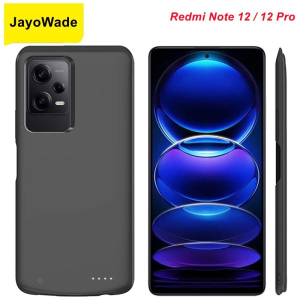 Fälle 6800mAh für Xiaomi Redmi Note 12 Batteriefall Note12 Pro Telefon Hülle Redmi Note 12 Pro Battery Ladegerät Hülle Bankenabdeckung