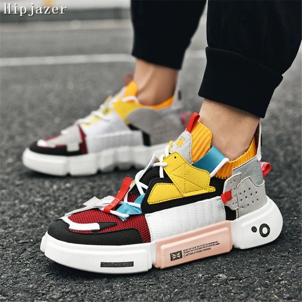 Schuhe Fashion High Cut China Style Air Mesh Wildleder Leder Männer Skateboarding Hiphop Street Socken Schuhe Yong Boy Flat Youth Sneaker