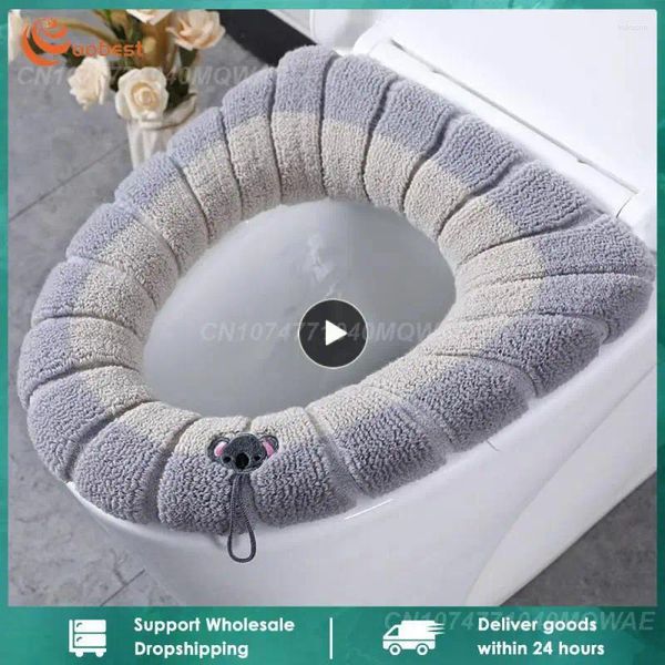 Toilettensitz Deckdeckel Deckel mit Feuchtigkeitsabsorption aus dem Griff leicht zu reinigen, atmungsaktiven weichen persönlichen Hygiene -Flanell