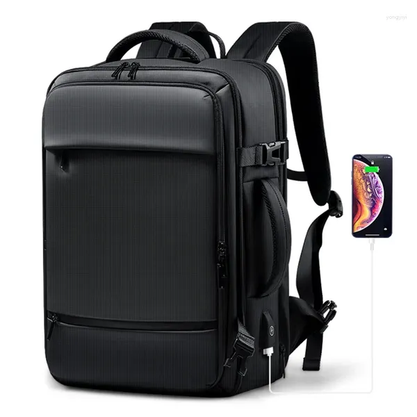 Zaino 17.3''laptop per uomini Bag multifunzione porta USB Oxford Viaggio di alta qualità espandibile