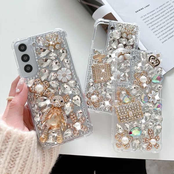 Chargers Bling Rhinestone Telefono Custodia per Samsung Galaxy A32 A42 A52 A72 A22 A51 A71 A12 5G A21S A13 A33 A53 COPERCHIO DIAMON DIY