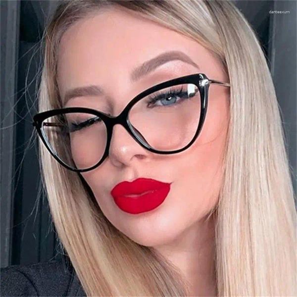 Güneş gözlükleri çerçeveler seksi kedi gözlükleri çerçeve kadınlar berrak lens gözlük markası tasarımcısı vintage reçeteli gözlük optik oculos