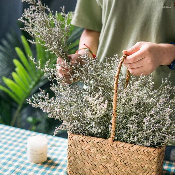 Dekorative Blumen 100 g natürliche frisch getrocknete konservierte echte für immer Liebhaber Graszweig für Wohnkultur Limonium Statice Hochzeit Blumenstrauß