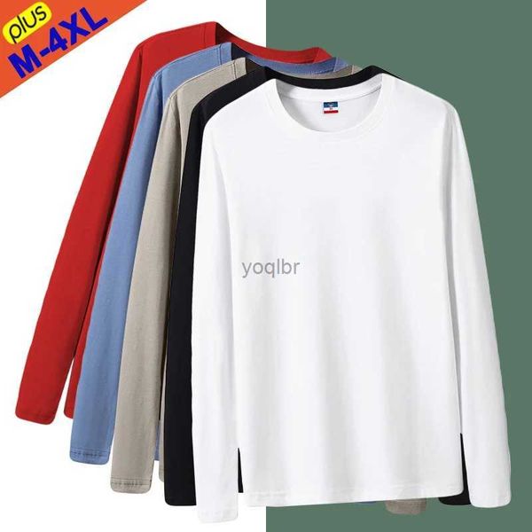T-shirt maschile Magliette della nave gratuite uomini da donna Women Cotton semplici magliette a maniche lunghe Solide Basic Basic
