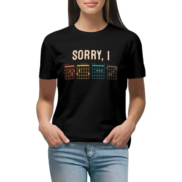 Женские поло в извините, я DGAF Гитарные аккорды смешная футболка Hippie Одежда негабаритные футболки для женщин графические футболки