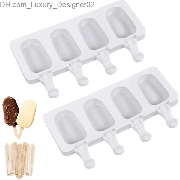 Ice Cream Werkzeuge Silikon -Eisform DIY Schokolade Dessert Eisstift Formschale Eisblock Hersteller hausgemachte Werkzeuge Sommerpartyzubehör Q240425