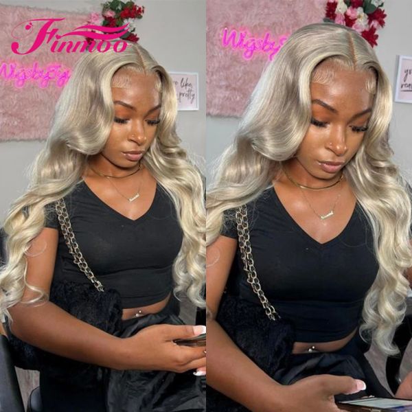 Perücken Ascheblonde Körperwelle Spitzen Vorderperücke 13x4 Hd transparent Spitzenfront menschliches Haar Perücken für Frauen vorgezogen Remy Brasilianische Haare