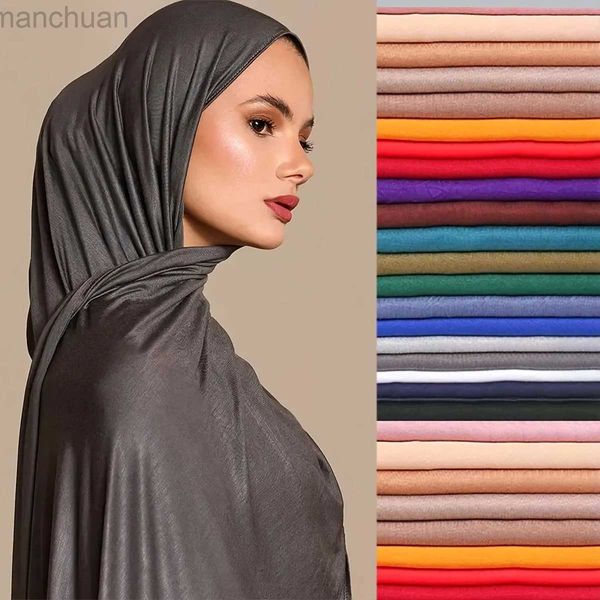 Hijabs Fashion Modal Cotton Jersey Scarf Hijab Scialcaso musulmano Long Muslim Timing Timing Waps per Women Africa Head Afie 170x60cm D240425