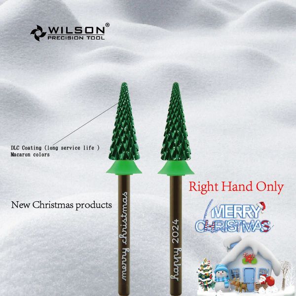 Bits wilson scright hand apenas 6.0 mm bits cônicos de unha Drill bitstea verde remover gel carboneto manicure ferramenta acessórios de unhas