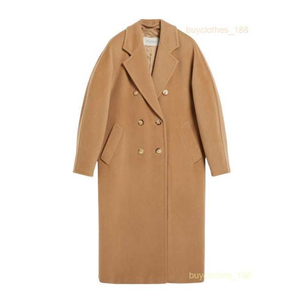 Cappotto da donna in cashmere cappotto di lusso maras maras lana in lana cashmere beaver cammello a doppio petto