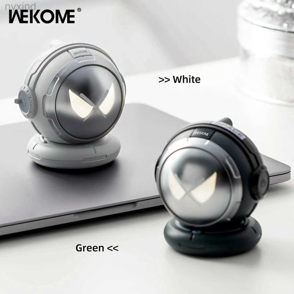 Alto-falantes portáteis Wekome sem fio Bluetooth Music Speaker v5.3 Sci-Fi Breathing Light Astronaut Shape Mini Alto-falante para decoração de desktop D240425