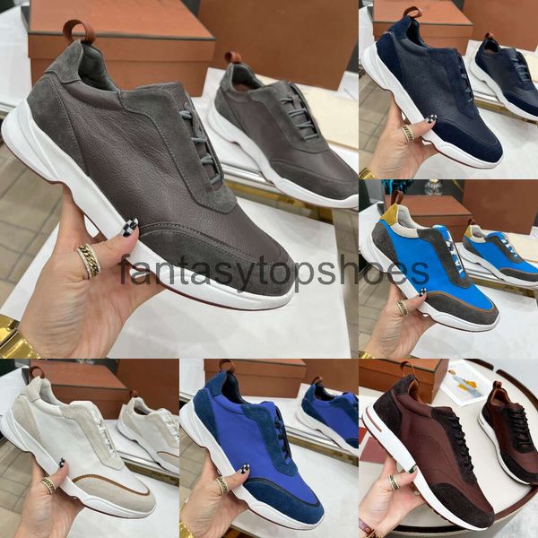 Loro piano lp lorospianasl evo tênis designer walk homens sapatos casuais calçados de alta qualidade de luxo tênis de treinamento esportivo