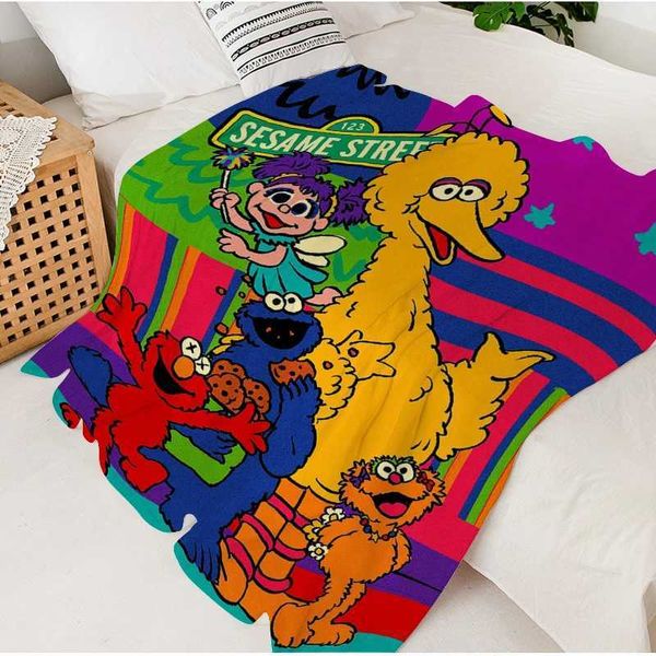 Cobertores King Size Sofá Blanket Winter Warm Sesame Streets Kene Bed Camping Camping Nap personalizado Fluffy Mober