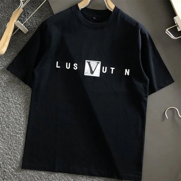 Lettera di marca Designer Tshirt Lettera Tshirt Summer Fashion Mens Designer Women Tople a maniche lunghe Lettera di cotone Thirt Abbigliamento asiatico dimensioni