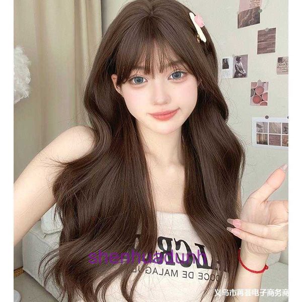 Wigs Women Women Wigdle Wig Wig Female Full Natural Full Head Cover Great Wavy Curly Medium simulato JK Top