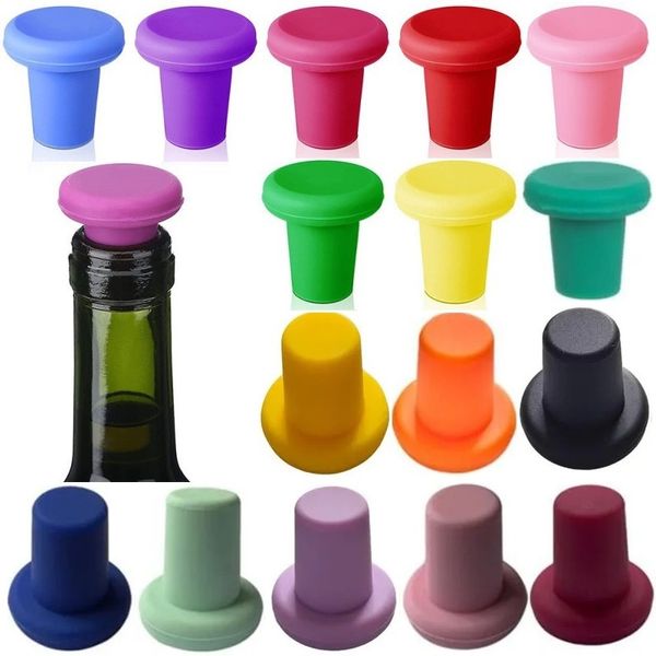 Bolsa de cerveja reutilizável de vinho de vinho tinto de silicone Stoppers de bebidas de champanhe capa do selador de champanhe mantém o armazenamento fresco de garrafas de vinho selado ferramentas T9i002625