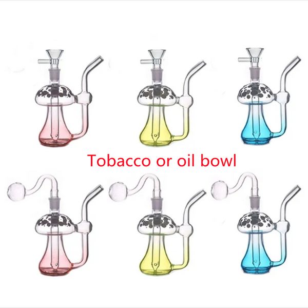 Brongini di tabacco luminosi colorati in testa all'ingrosso Creative USA USA POTRI POTRI MINI SPESSI MINI da 10 mm femminile tubi per olio d'acqua per fumare ciotola