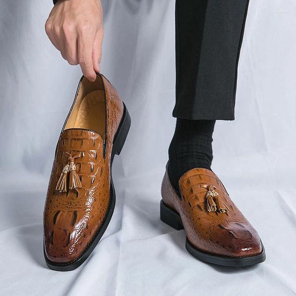 Casual Shoes Fashion Leather Brand riving Men Loafer