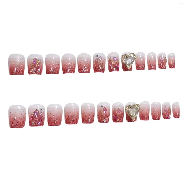 False Nails Pink Sudbing Squage Fake Longa Longa Material Seguro à prova d'água para mulheres e salão de unhas de garotas