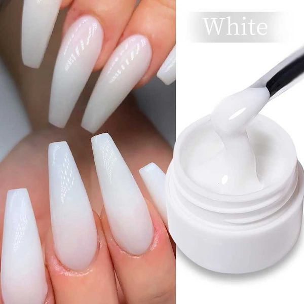 Esmalte liilycute de 8 ml unhas gel geléia rosa branco claro gel dura Gel UV Gel para unhas dedo unhas francesas DIY manicure y240425