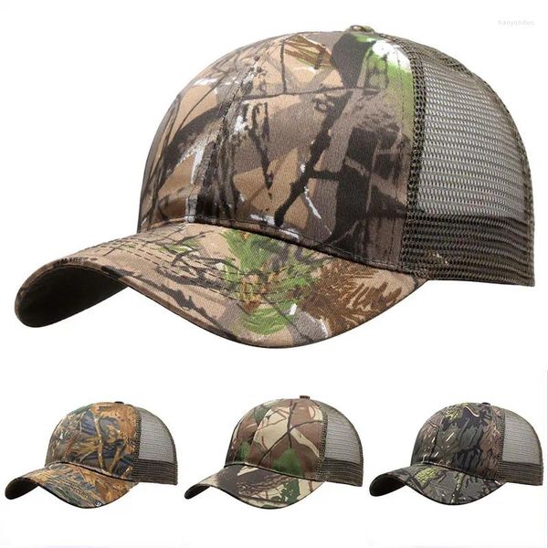 Tappi a sfera per la protezione solare esterna a vite rapide giungle foglie mimetiche unisex uomini e donne cappone da baseball camo casquette