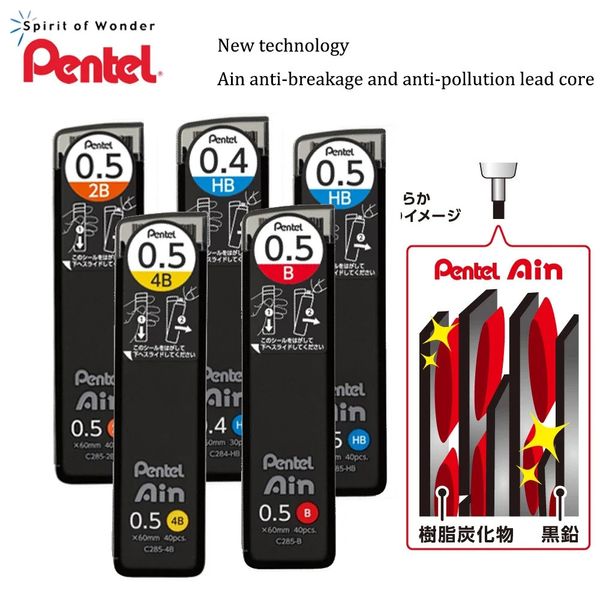 Japan Pentel Mechanical Pencil Bleikern C285 Ain Anti-Breakage und Anti-Penktution 0,4/0,5 mm Stationerie Süßes Schullieferungen 240422