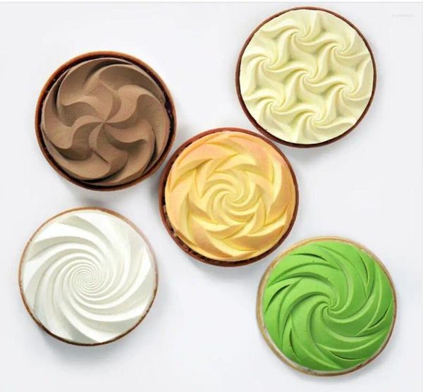 Stampi da forno 8 fori a spirale Torta fiore stampo per nuvole 3D silicone stampo padella mousse cioccolato muffe de silicona