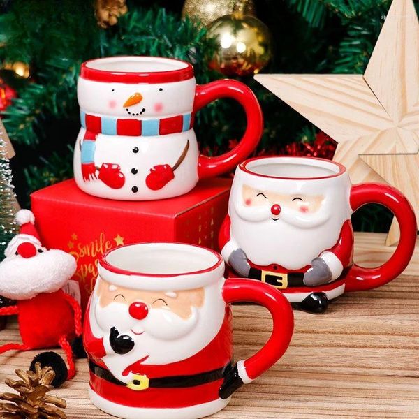Tassen Weihnachten Socken geformt Santa Claus Keramik Wasser Kaffeetasse Kreative Getränke Getränke Getränke wie Milchtee