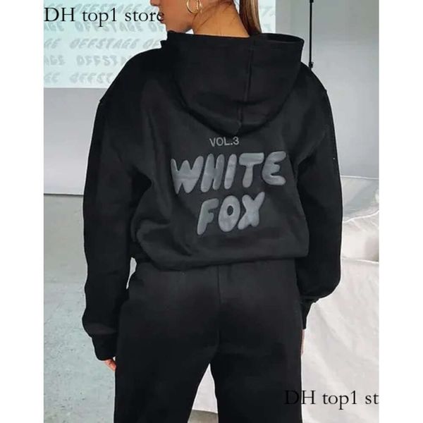 Trailsuit Beyaz Tasarımcı Fox Hoodie Setleri İki Set Kadın Mens Giyim Seti Sportif Uzun Kollu Külkü Kapşonlu Takipler Bahar Sonbahar Kış Smart 187