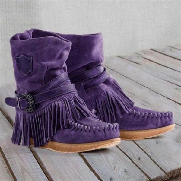 Boots Vintage Fashion Women 2024 Комфортный богемный стиль твердый короткий Zapatos de Mujer