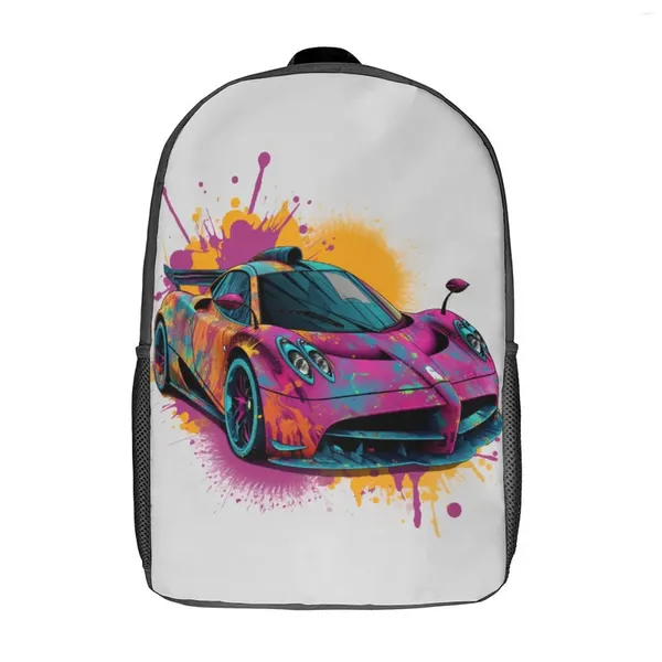 Rucksackgeschwindigkeit Sportwagen Grafitti Psychadelic Outdoor Rucksacks Weibliche Design atmungsaktiv