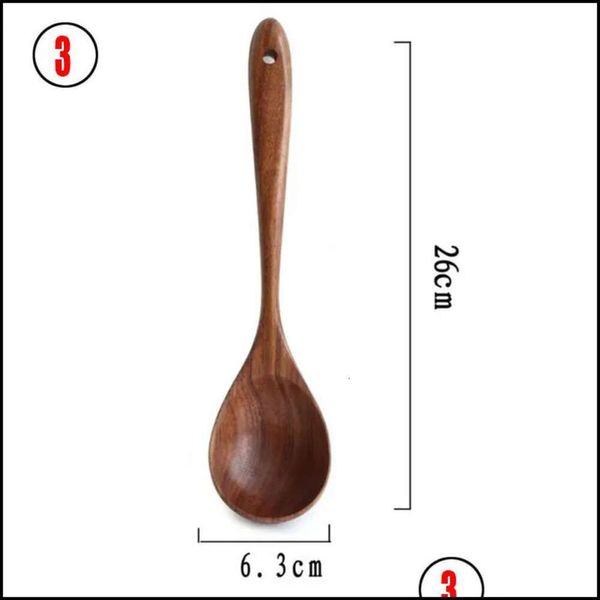 Teak Cookware Natural Thailand запчасти деревянные посуду ложно -корена