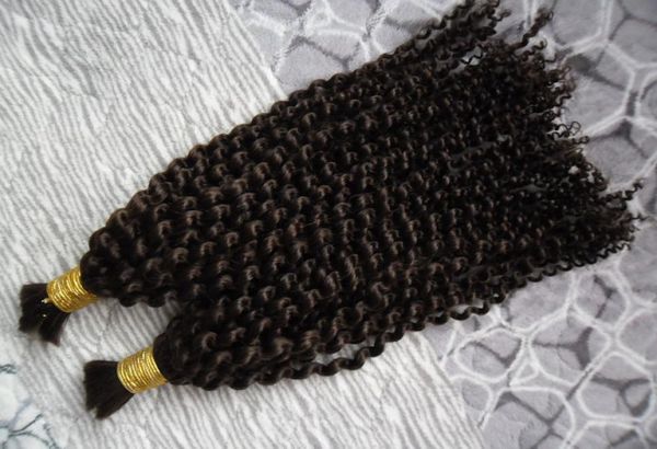 200 g di capelli intrecciati intrecciati senza attaccamento estensione dei capelli ricci pieghevoli per trecce 2pc senza traziio brasiliano Brasiliana Crochet Auncine 3486364