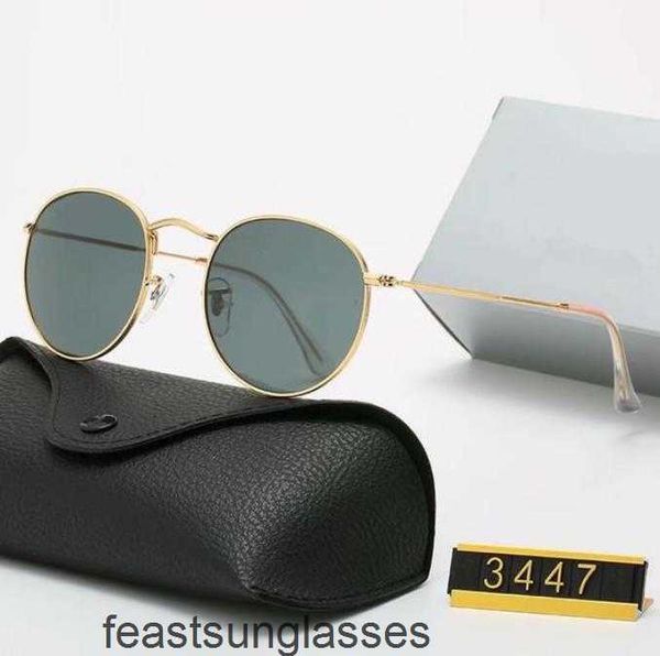 Männer Rale Ban 52mm Sonnenbrille Klassische Marke Retro Frauenbrille 2022 Luxusdesigner Eyewear Band 3447 Bands Metall Rahmen Designer Sonnenbrillen Frau 2ube