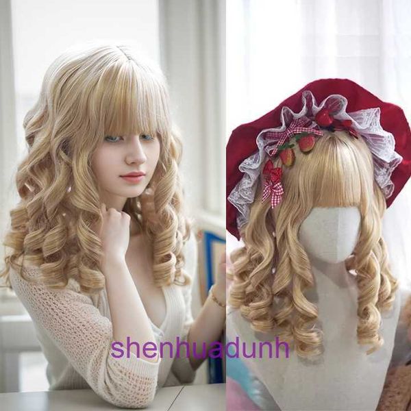 Designer Hair de peruca de alta qualidade para mulheres boneca Lolita sente a grandeza da elegância francesa Grandeza Romana Princesa Curada Princesa