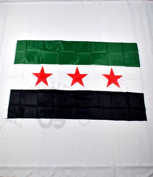 Syrien 90150 cm Die syrische Arabische Republik Syrische Drei -Sterne -Flaggen Banner 3x5 Fuß hängen Home Dekoration Flag C10028336727