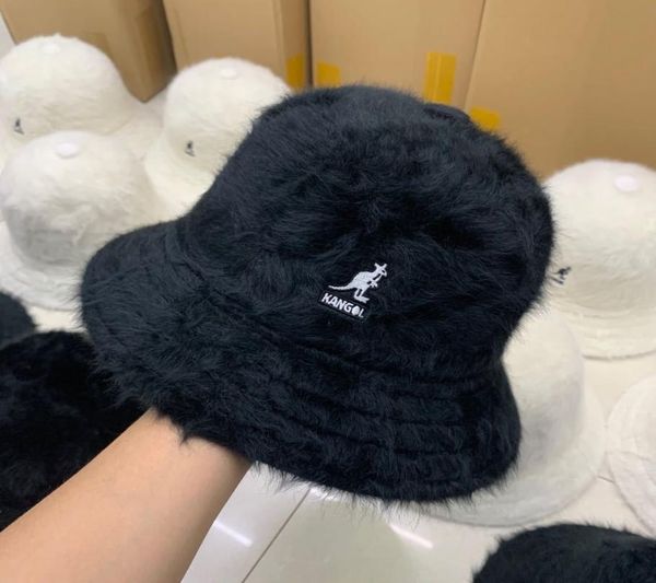 WXZSK KANGO KOUBET KANGAROO YAYA SEAL YELEŞTİRİLMESİ ILE Tavşan Saç Peluş Fisherman039S Hat Yang Mi Wu Yifan Aynı Kanguru H6064474