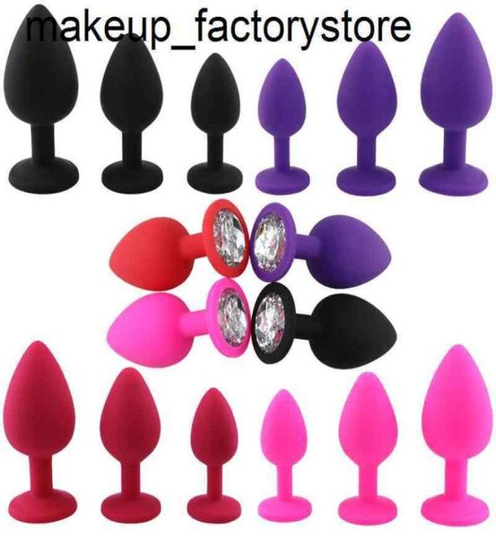 Massagem SML 100 Silicone Anal Butt Plug Unisex Erotic Sex Stopper Toys para homens para homens Massageio Anal G Spot Trainer para Coup9047138