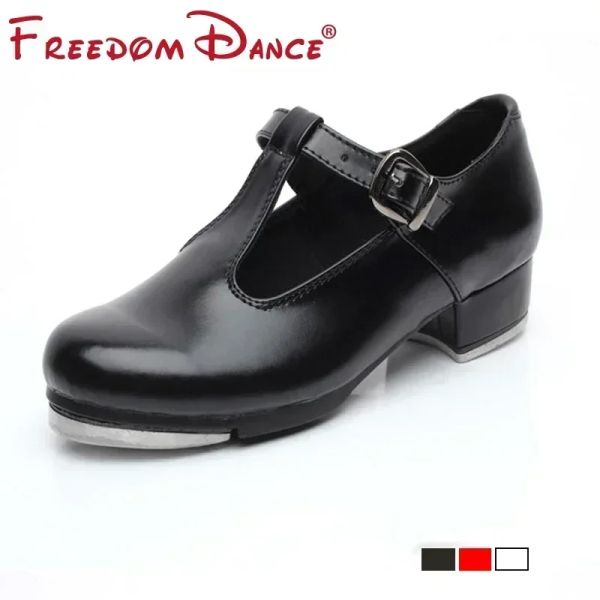 Stivali a forma di scarpe da tap dance luccichio a forma di T per bambini femminile da donna in pelle jazz step scarpe da ballo intasamento 2642 ritorno gratuito