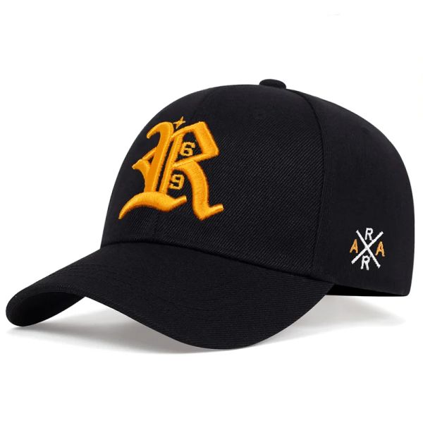 Softball r lettera hip hop cappello da uomo berretto da baseball per donne cappello da sole ricamato cappello da sole ricamato