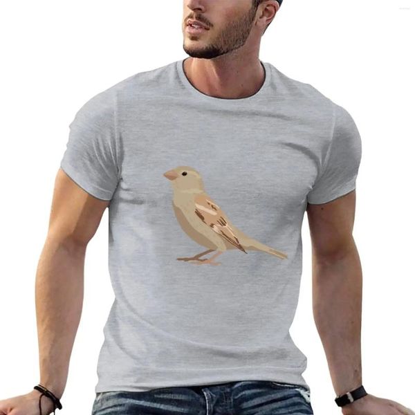 Men's Polos House Sparrow (fêmea) Roupos de verão Roupas meninos estampas de animais masculinas Graphic