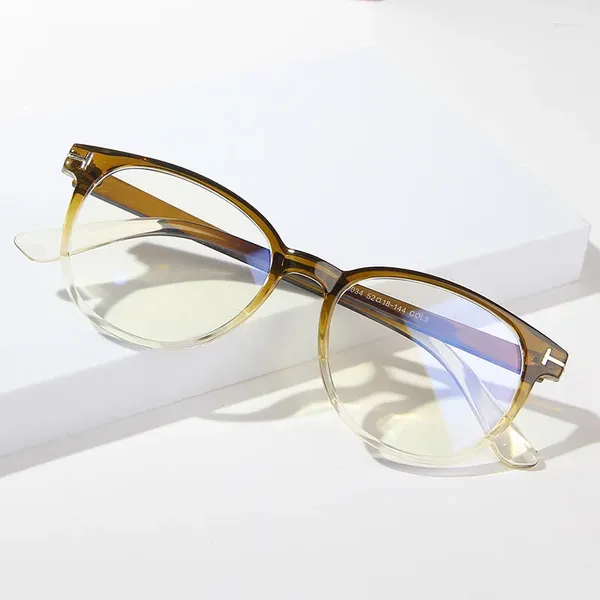 Sonnenbrillen Frames runde Brillen blockieren Brillen Optische Spektakel Brille Männer Antiblau hell transparente Computerrahmen Frauen