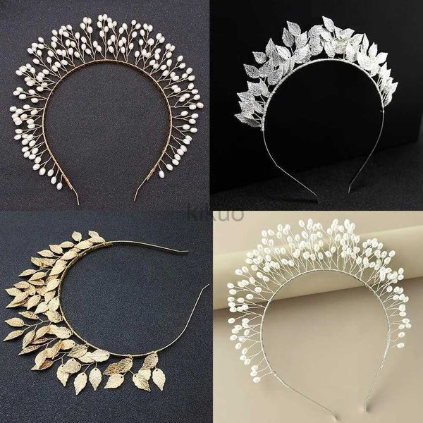 Hochzeit Haarschmuck Retro Blattgold Stirnbänder Hochzeit römisch Braut Griechische Frauen Haarzubehör Braut Stirnband Kopf Tiaras Kronen Schmuck Haar Hoop D240425