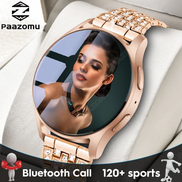 Watches 2023 Kadınlar İçin Yeni Akıllı İzleme 120 Spor Modu Fitness Etkinliği Tracker Akıllı Swatch Uyumlu iPhone/Android Çift Saatler