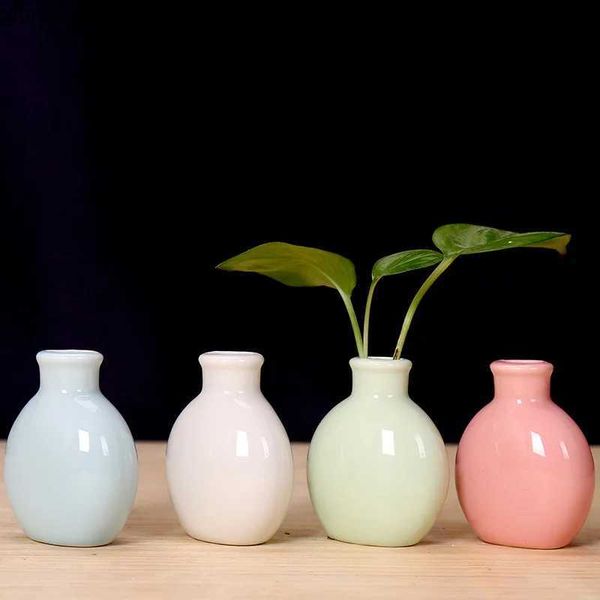 Vasi 1 pari di mini vaso di fiori in ceramica fiorire fioriera da fioriera da fioriera graziosa fioriera da fioriera vaso desktop home office bonsai pentola