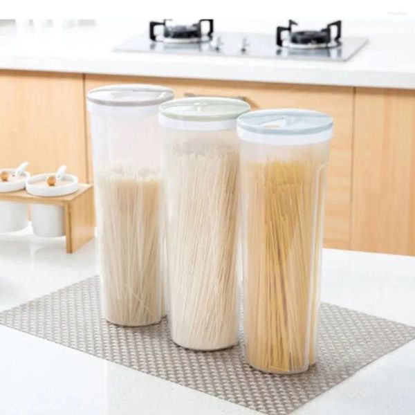 Bottiglie di stoccaggio trasparente in plastica spaghetti noodle bottiglie per alimenti contenitori trasparenti organizzatori di contenitori da cucina trasparente