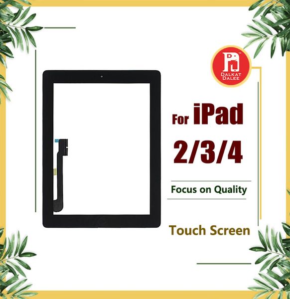 Per iPad 2 3 4 Screen digitazer Glass Touch Pannello di sostituzione Assemblaggio di parti di riparazione con adesivo addvei a pulsante Home per iPad2 3 5896993